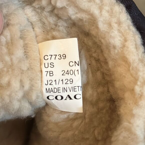 Coach Puffer Snow Boot- Navy Signature- Size 7.5 B- NIB - Picture 7 of 10